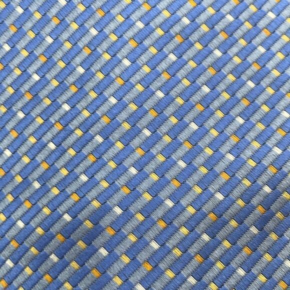 Blue 100% silk arrow platinum necktie - Picture 2 of 6